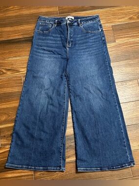 Freckled Poppy x Risen Jeans Wide Leg High Waist Jeans 3XL Medium Dark Wash
